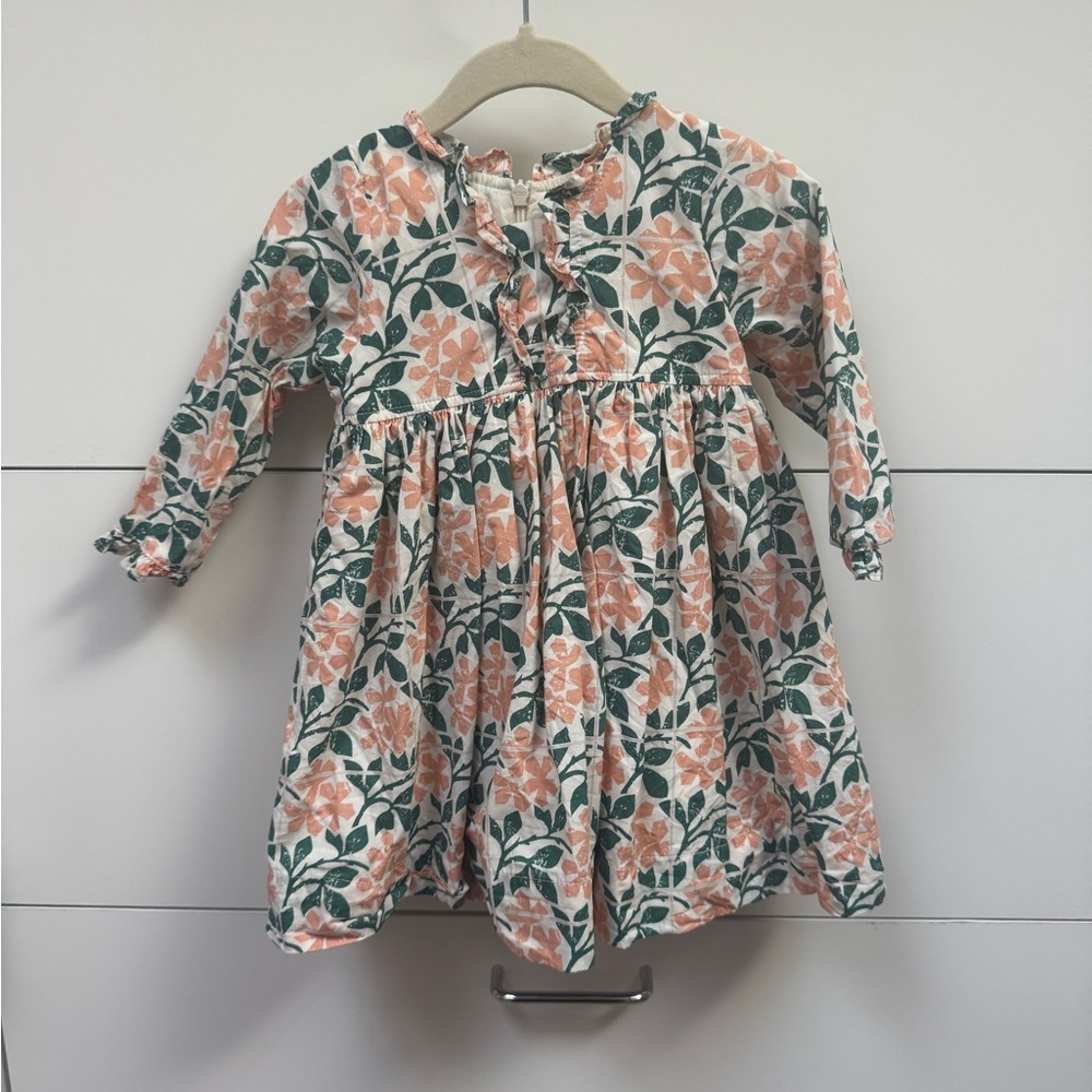 Pink Chicken Peach and Green Floral Dress